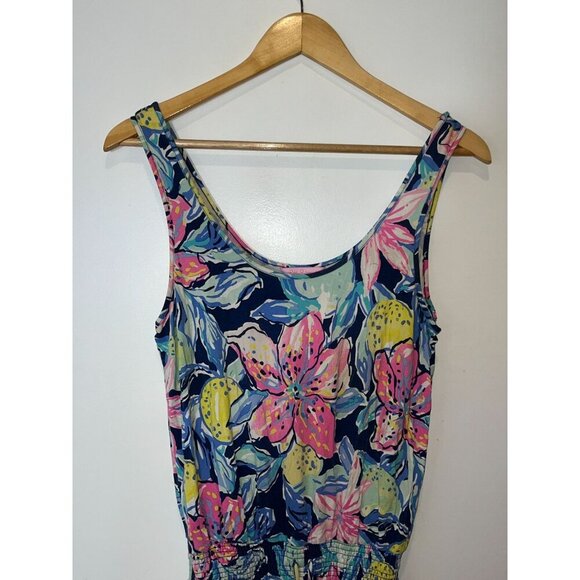 Lilly Pulitzer TALA ROMPER Nauti Navy Capri Soleil Pink S Small - Picture 3 of 9